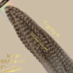 Brazilian kinky curl extensii afro(culoarea T-grey k)