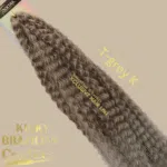 Brazilian kinky curl extensii afro(culoarea T-grey k)