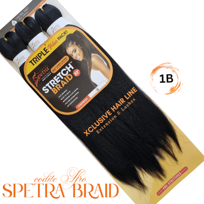 3X Spetra Stretch Braid par de impletit (culoarea 1B)