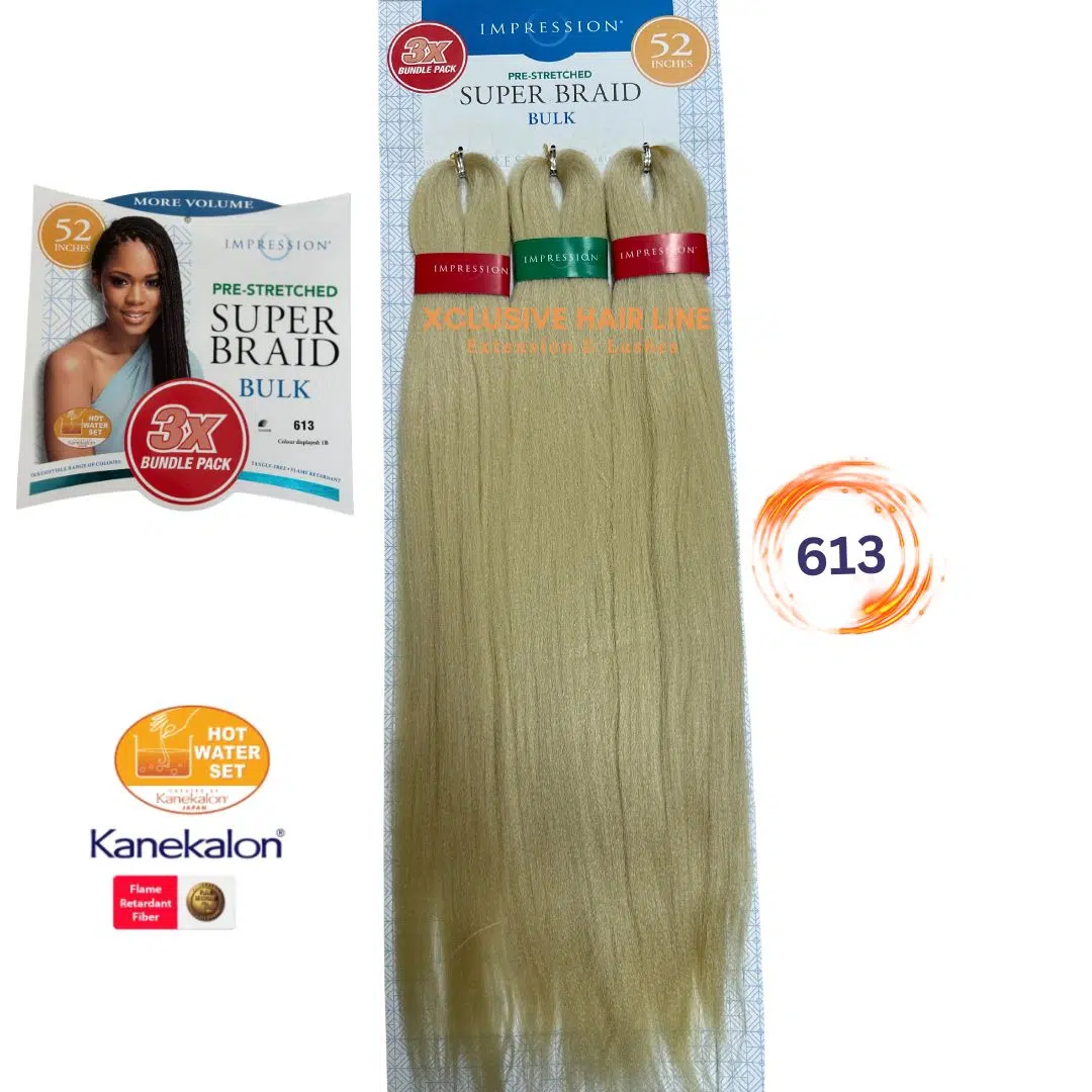3x Impression Pre-Stretched par de impletit (culoare 613)