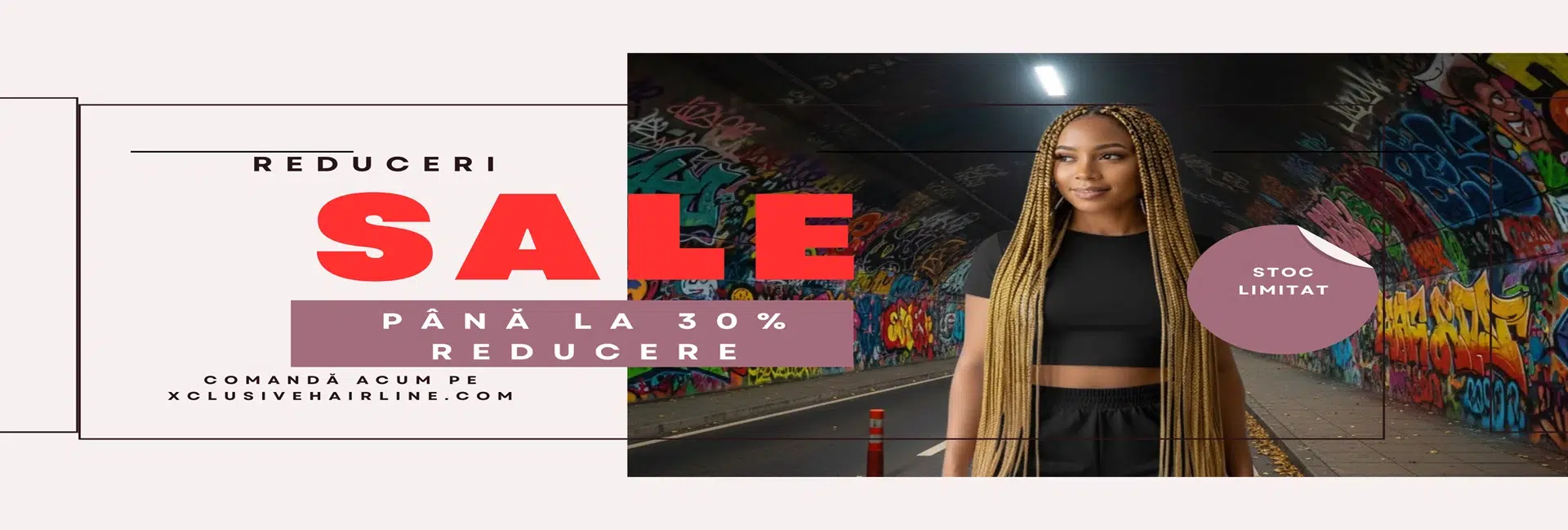 Femeie cu codițe afro lungi blonde — reduceri par de împletit Xclusive Hair Line